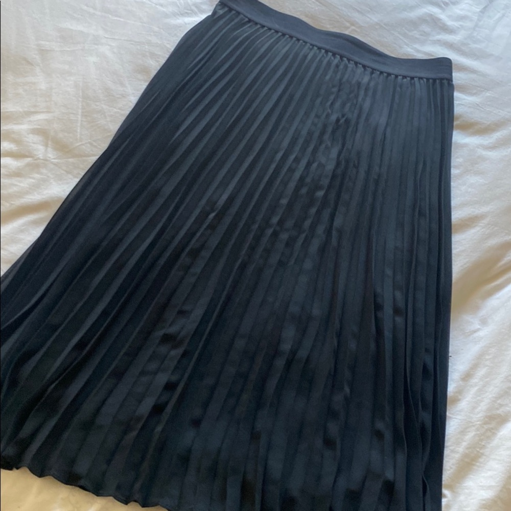Alfani Black Pleated Midi Skirt